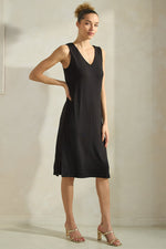 Women’s Comfort Chic Ribbed V-Neck Tank Dress