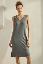 Women’s Comfort Chic Ribbed V-Neck Tank Dress
