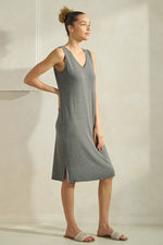 Women’s Comfort Chic Ribbed V-Neck Tank Dress