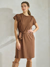 Chic Comfort Short Dress with Belt