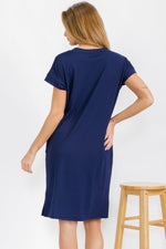 Chic Comfort Short Dress with Belt