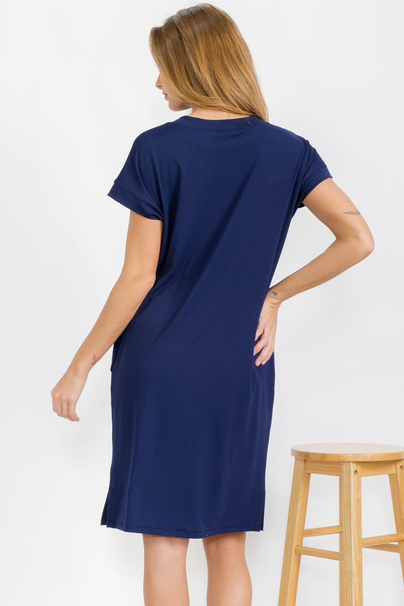 Chic Comfort Short Dress with Belt