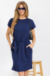 Chic Comfort Short Dress with Belt