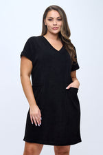 Plus Size Women’s Corduroy Shift Dress