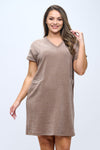 Plus Size Women’s Corduroy Shift Dress