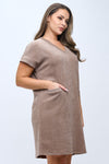 Plus Size Women’s Corduroy Shift Dress