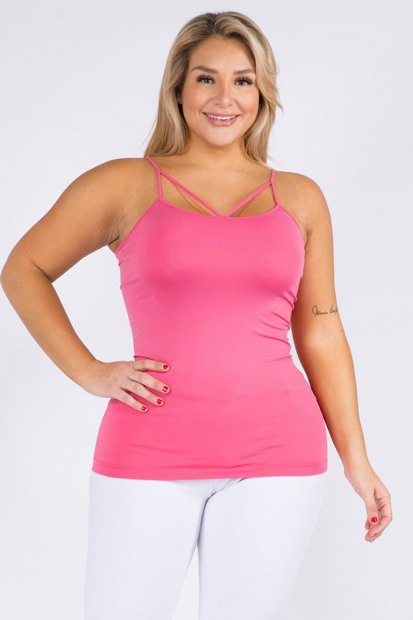 Plus Size Strappy and Sleek Seamless Tank Top