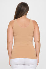 Plus Size Seamless Reversible V or U Tank Top