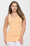 Plus Size Seamless Reversible V or U Tank Top