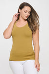 Plus Size Seamless Reversible V or U Tank Top