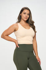 Women's Plus Reversible Seamless Solid Ribbed Tank