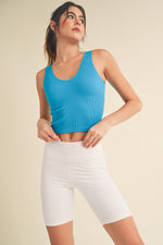 Women's Reversible Seamless Solid Ribbed Tank