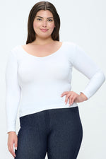 Plus Size Seamless Long Sleeve Top