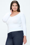 Plus Size Seamless Long Sleeve Top