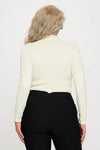 Plus Size Bare Essential Seamless Mock Neck Long Sleeve Top
