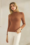 Women’s Bare Essential Seamless Mock Neck Long Sleeve Top