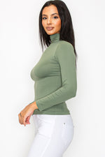 Women’s Bare Essential Seamless Mock Neck Long Sleeve Top