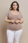 Plus Size Reversible Stonewashed Ribbed Top