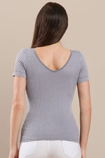 Reversible Stonewashed Ribbed Top