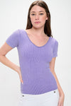 Plus Size Reversible Stonewashed Ribbed Top