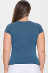 Plus Size Seamless Crew Neck Short Sleeve