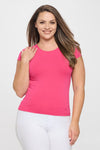 Plus Size Seamless Crew Neck Short Sleeve