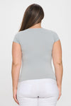 Plus Size Seamless Crew Neck Short Sleeve