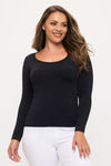 Plus Size Women’s Sculpted Seamless Long Sleeve Top