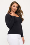 Plus Size Women’s Sculpted Seamless Long Sleeve Top