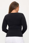 Plus Size Women’s Sculpted Seamless Long Sleeve Top