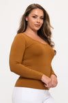 Plus Size Women’s Sculpted Seamless Long Sleeve Top