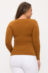 Plus Size Women’s Sculpted Seamless Long Sleeve Top