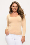 Plus Size Women’s Sculpted Seamless Long Sleeve Top