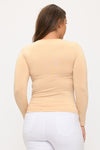 Plus Size Women’s Sculpted Seamless Long Sleeve Top