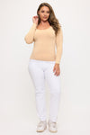 Plus Size Women’s Sculpted Seamless Long Sleeve Top