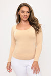 Plus Size Women’s Sculpted Seamless Long Sleeve Top