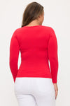 Plus Size Women’s Sculpted Seamless Long Sleeve Top