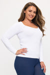 Plus Size Women’s Sculpted Seamless Long Sleeve Top