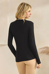 Seamless Soft Modal Mock Neck Long Sleeve Top