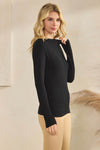 Seamless Soft Modal Mock Neck Long Sleeve Top