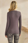 Seamless Soft Modal Mock Neck Long Sleeve Top