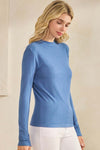 Seamless Soft Modal Mock Neck Long Sleeve Top