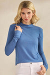Seamless Soft Modal Mock Neck Long Sleeve Top