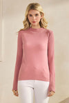 Seamless Soft Modal Mock Neck Long Sleeve Top