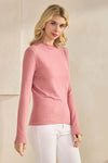 Seamless Soft Modal Mock Neck Long Sleeve Top