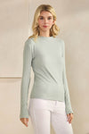 Seamless Soft Modal Mock Neck Long Sleeve Top