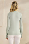 Seamless Soft Modal Mock Neck Long Sleeve Top