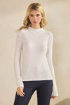 Seamless Soft Modal Mock Neck Long Sleeve Top