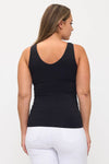 Plus Size Reversible Neckline Seamless Tank w/ Built-in Bra