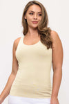 Plus Size Reversible Neckline Seamless Tank w/ Built-in Bra
